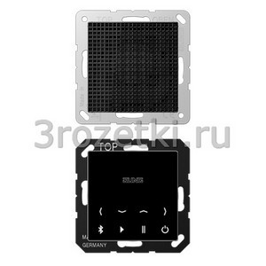 3rozetki.ru - Jung - [BTCA518SW] Bluetooth Connect, mono set, с чёрным дисплеем, динамик чёрный.