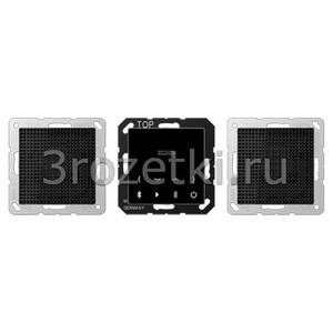 3rozetki.ru - Jung - [BTCA528SW] Bluetooth Connect, stereo set, с чёрным дисплеем, динамик чёрный.