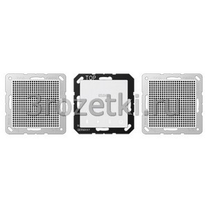 3rozetki.ru - Jung - [BTCA528WW] Bluetooth Connect, stereo set, с белым дисплеем, динамик белый.