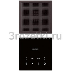 3rozetki.ru - Jung - [BTCAL2918D] Bluetooth Connect, mono set, с чёрным дисплеем, динамик dark (лакиров. алюминий).