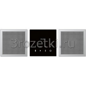 3rozetki.ru - Jung - [BTCAL2928] Bluetooth Connect, stereo set, с чёрным дисплеем, динамик алюминий.