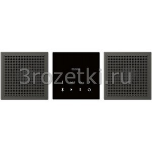 3rozetki.ru - Jung - [BTCAL2928AN] Bluetooth Connect, stereo set, с чёрным дисплеем, динамик антрацит (лакиров. алюминий).