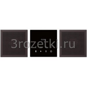 3rozetki.ru - Jung - [BTCAL2928D] Bluetooth Connect, stereo set, с чёрным дисплеем, динамик dark (лакиров. алюминий).