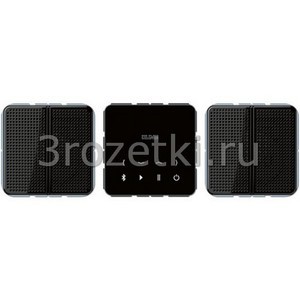 3rozetki.ru - Jung - [BTCCD528SW] Bluetooth Connect, stereo set, с чёрным дисплеем, динамик чёрный.