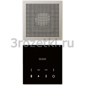 3rozetki.ru - Jung - [BTCES2918] Bluetooth Connect, mono set, с чёрным дисплеем, динамик нержавеющая сталь.