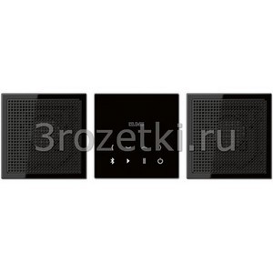 3rozetki.ru - Jung - [BTCLS928SW] Bluetooth Connect, stereo set, с чёрным дисплеем, динамик чёрный.