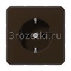 [CD1520BFBR] SCHUKO®-розетка 16 A / 250 B ~, Термопласт (ударопрочный) блестящий, коричневый <Jung>