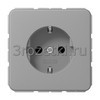 [CD1520BFGR] SCHUKO®-розетка 16 A / 250 B ~, Термопласт (ударопрочный) блестящий, серый <Jung>