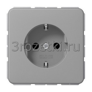 3rozetki.ru - Jung - [CD1520BFKIGR] SCHUKO®-розетка 16 A / 250 B ~, Термопласт (ударопрочный) блестящий, серый.