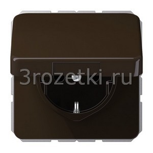 3rozetki.ru - Jung - [CD1520BFKIKLBR] SCHUKO®-розетка 16 A / 250 B ~, Термопласт (ударопрочный) блестящий, коричневый.