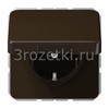 [CD1520BFKIKLBR] SCHUKO®-розетка 16 A / 250 B ~, Термопласт (ударопрочный) блестящий, коричневый <Jung>