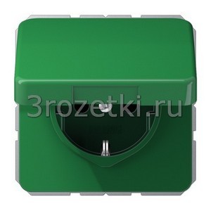 3rozetki.ru - Jung - [CD1520BFKIKLGN] SCHUKO®-розетка 16 A / 250 B ~, Термопласт (ударопрочный) блестящий, зелёный.