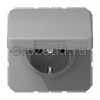 [CD1520BFKIKLGR] SCHUKO®-розетка 16 A / 250 B ~, Термопласт (ударопрочный) блестящий, серый <Jung>