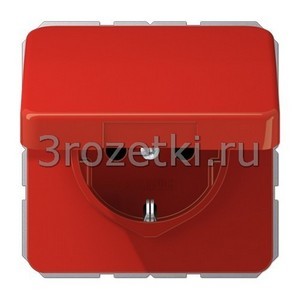 3rozetki.ru - Jung - [CD1520BFKIKLRT] SCHUKO®-розетка 16 A / 250 B ~, Термопласт (ударопрочный) блестящий, красный.