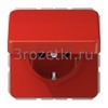 [CD1520BFKIKLRT] SCHUKO®-розетка 16 A / 250 B ~, Термопласт (ударопрочный) блестящий, красный <Jung>