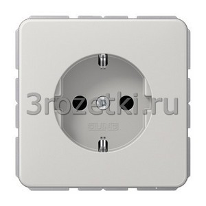 3rozetki.ru - Jung - [CD1520BFKILG] SCHUKO®-розетка 16 A / 250 B ~, Термопласт (ударопрочный) блестящий, светло-серый.