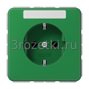 3rozetki.ru - Jung - [CD1520BFKINAGN] SCHUKO®-розетка 16 A / 250 B ~, Термопласт (ударопрочный) блестящий, зелёный.