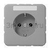 [CD1520BFKINAGR] SCHUKO®-розетка 16 A / 250 B ~, Термопласт (ударопрочный) блестящий, серый <Jung>