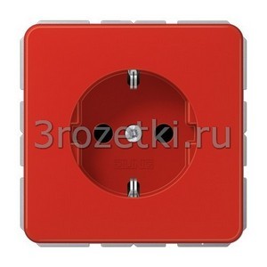 3rozetki.ru - Jung - [CD1520BFKIRT] SCHUKO®-розетка 16 A / 250 B ~, Термопласт (ударопрочный) блестящий, красный.