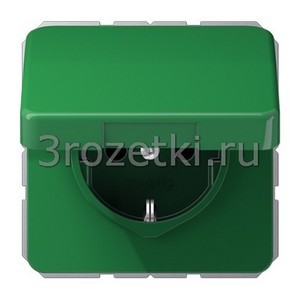 3rozetki.ru - Jung - [CD1520BFKLGN] SCHUKO®-розетка 16 A / 250 B ~, Термопласт (ударопрочный) блестящий, зелёный.