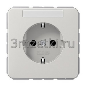 3rozetki.ru - Jung - [CD1520BFNALG] SCHUKO®-розетка 16 A / 250 B ~, Термопласт (ударопрочный) блестящий, светло-серый.