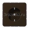 [CD1520BR] SCHUKO®-розетка 16 A / 250 B ~, Блестящий дуропласт (устойчив к механическим повреждениям), коричнев <Jung>