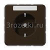 [CD1520NABR] SCHUKO®-розетка 16 A / 250 B ~, Блестящий дуропласт (устойчив к механическим повреждениям), коричнев <Jung>