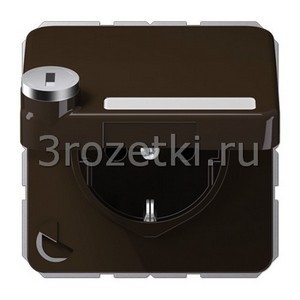 3rozetki.ru - Jung - [CD1520NAKLSLBR] SCHUKO®-розетка 16 A / 250 B ~, Термопласт (ударопрочный) блестящий, коричневый.