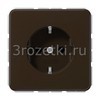 [CD1521BFBR] SCHUKO®-розетка 16 A / 250 B ~, Термопласт (ударопрочный) блестящий, коричневый <Jung>