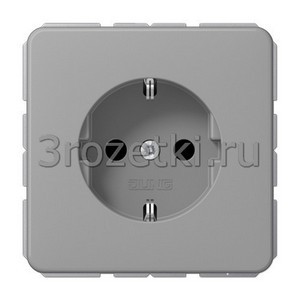 3rozetki.ru - Jung - [CD1521BFGR] SCHUKO®-розетка 16 A / 250 B ~, Термопласт (ударопрочный) блестящий, серый.