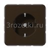 [CD1521BFKIBR] SCHUKO®-розетка 16 A / 250 B ~, Термопласт (ударопрочный) блестящий, коричневый <Jung>