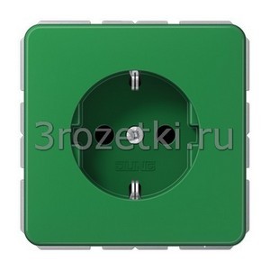 3rozetki.ru - Jung - [CD1521BFKIGN] SCHUKO®-розетка 16 A / 250 B ~, Термопласт (ударопрочный) блестящий, зелёный.