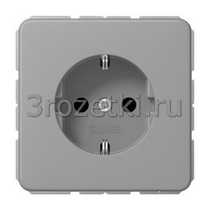 3rozetki.ru - Jung - [CD1521BFKIGR] SCHUKO®-розетка 16 A / 250 B ~, Термопласт (ударопрочный) блестящий, серый.