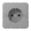 [CD1521BFKIGR] SCHUKO®-розетка 16 A / 250 B ~, Термопласт (ударопрочный) блестящий, серый <Jung>