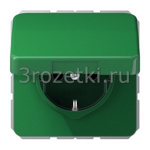 3rozetki.ru - Jung - [CD1521BFKIKLGN] SCHUKO®-розетка 16 A / 250 B ~, Термопласт (ударопрочный) блестящий, зелёный.