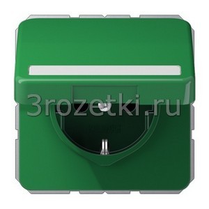 3rozetki.ru - Jung - [CD1521BFNAKLGN] SCHUKO®-розетка 16 A / 250 B ~, Термопласт (ударопрочный) блестящий, зелёный.