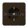 [CD1521BR] SCHUKO®-розетка 16 A / 250 B ~, Блестящий дуропласт (устойчив к механическим повреждениям), коричнев <Jung>