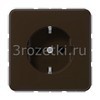 [CD1521KIBR] SCHUKO®-розетка 16 A / 250 B ~, Блестящий дуропласт (устойчив к механическим повреждениям), коричнев <Jung>