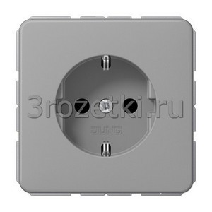 3rozetki.ru - Jung - [CD1521KIGR] SCHUKO®-розетка 16 A / 250 B ~, Блестящий дуропласт (устойчив к механическим повреждениям), серый.