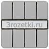 [CD2074NABSGR] KNX кнопочный сенсор, 4 группы, Термопласт (ударопрочный) блестящий, серый <Jung>