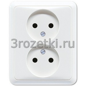 3rozetki.ru - Jung - [CD5010KIWW] 2-ная розетка без заземления 16 A / 250 B ~, белый.