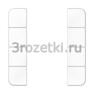 3rozetki.ru - Jung - [CD504TSAWW] Набор накладок 4 группы, Термопласт (ударопрочный) блестящий, белый.