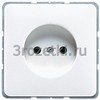 [CD511WW] Розетка 10A 250V / 16A 250V~ 2-х полюсная, без заземления, белая <Jung>