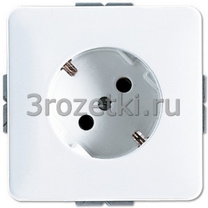 3rozetki.ru - Jung - [CD520-45WW] SCHUKO®-розетка 45°, 16 A / 250 B ~, Блестящий дуропласт (устойчив к механическим повреждениям), бел.