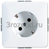 [CD520-45WW] SCHUKO®-розетка 45°, 16 A / 250 B ~, Блестящий дуропласт (устойчив к механическим повреждениям), бел <Jung>