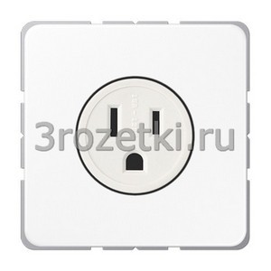 3rozetki.ru - Jung - [CD521-15WW] Розетка aмериканской системы NEMA, Термопласт (ударопрочный) блестящий, белый.