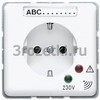 [CD521KINAUFWW] SCHUKO®-розетка 16 A / 250 B ~, Блестящий дуропласт (устойчив к механическим повреждениям), белый <Jung>