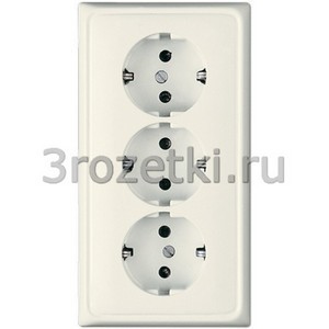 3rozetki.ru - Jung - [CD523] SCHUKO®-розетка для кабельных каналов 16 A / 250 B ~, Блестящий дуропласт (устойчив к механическим п.