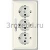 [CD523NA] SCHUKO®-розетка для кабельных каналов 16 A / 250 B ~, Блестящий дуропласт (устойчив к механическим п <Jung>