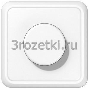 3rozetki.ru - Jung - [CD5544.03VWW] Роторный LED диммер с роторным ВКЛ/ВЫКЛ, Блестящий дуропласт (устойчив к механическим повреждениям),.